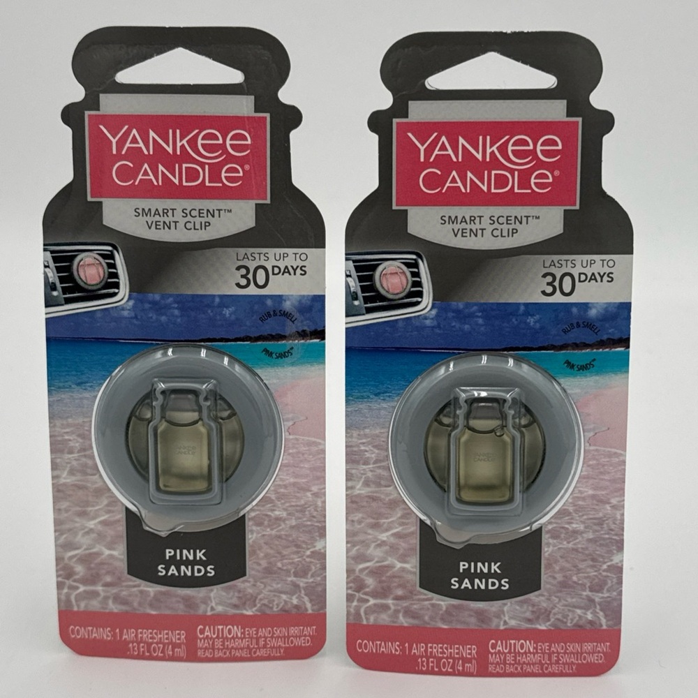 Yankee Candle Car Freshener Smart-Scent Vent Clips, 2-PACK (PINK SANDS)